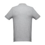 Dos d’un polo gris clair uni