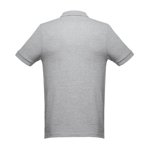 Dos d’un polo gris clair uni