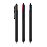 Stylos noirs quatre couleurs rouge bleu vert noir