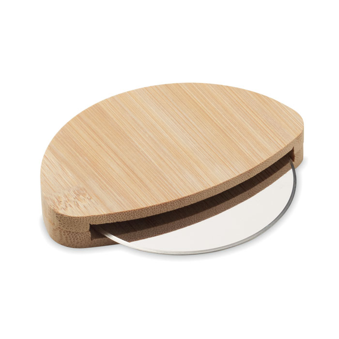 NAPOL – Round bamboo pizza cutter
