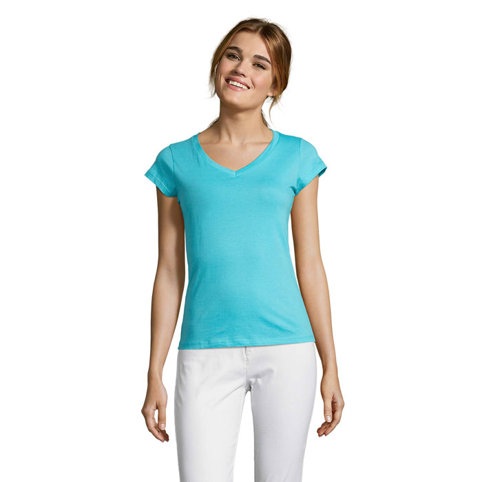 MOON – T-shirt femme col V ajusté
