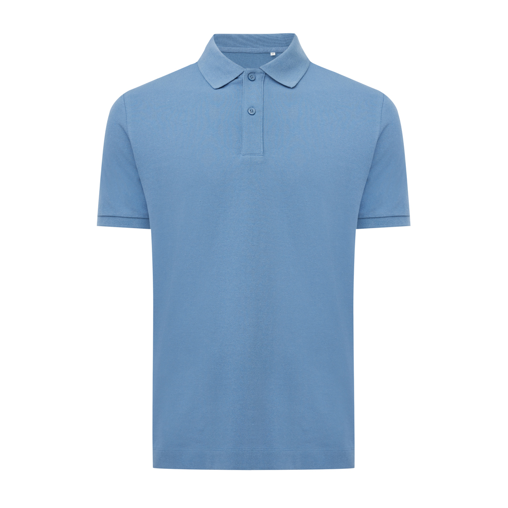 polo en coton piqué et recyclé iqoniq yosemite