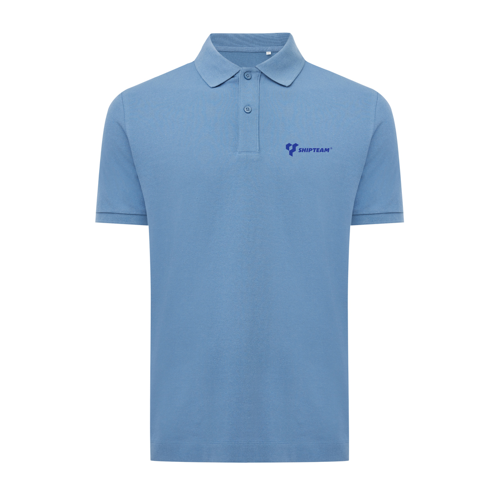 polo en coton piqué et recyclé iqoniq yosemite
