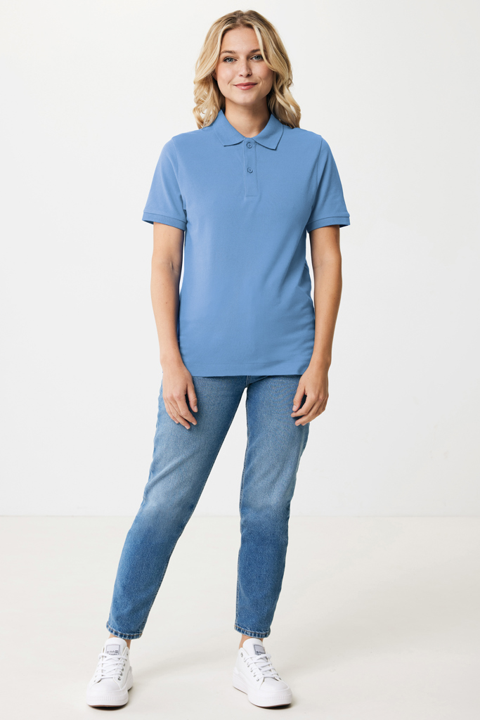 polo en coton piqué et recyclé iqoniq yosemite