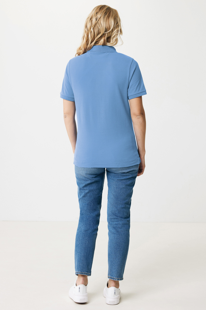 polo en coton piqué et recyclé iqoniq yosemite