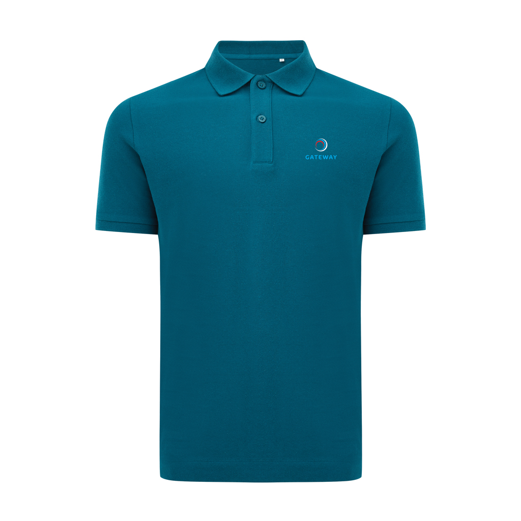 polo en coton piqué et recyclé iqoniq yosemite