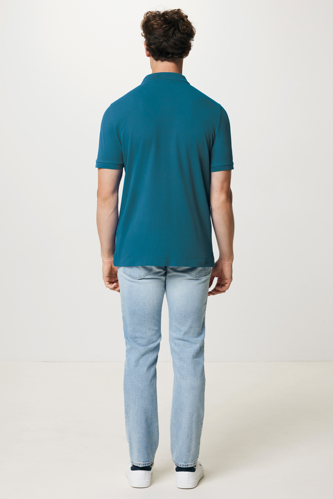 polo en coton piqué et recyclé iqoniq yosemite