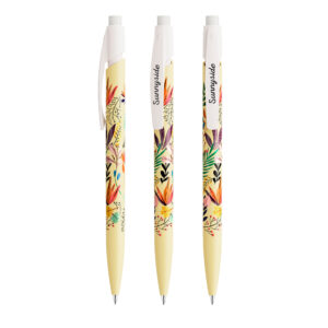 Trois stylos fleuris pastel marque Sunnyside