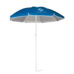 Parasol bleu avec logo Garden Hotel