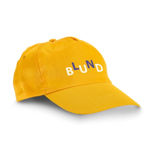 Casquette jaune avec logo BLUND brodé