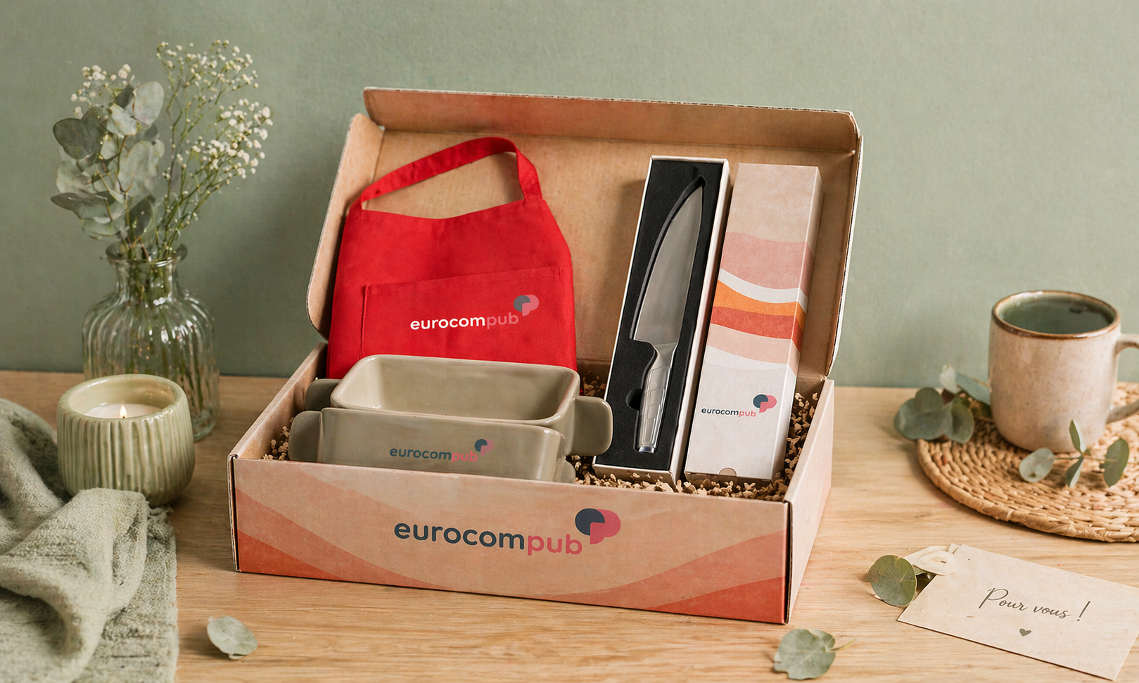 Coffret cuisine : box cadeau personnalisable élégante