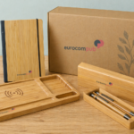 Set de bureau en bambou personnalisé écologique