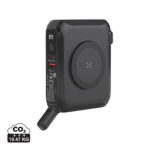 Batterie externe noire avec charge sans fil intégrée