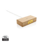 Réveil numérique en bois avec charge sans fil