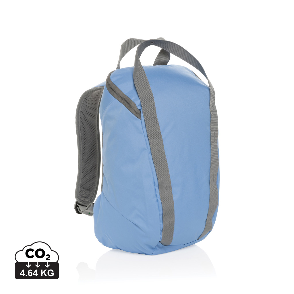 Sac à dos bleu avec bretelles grises