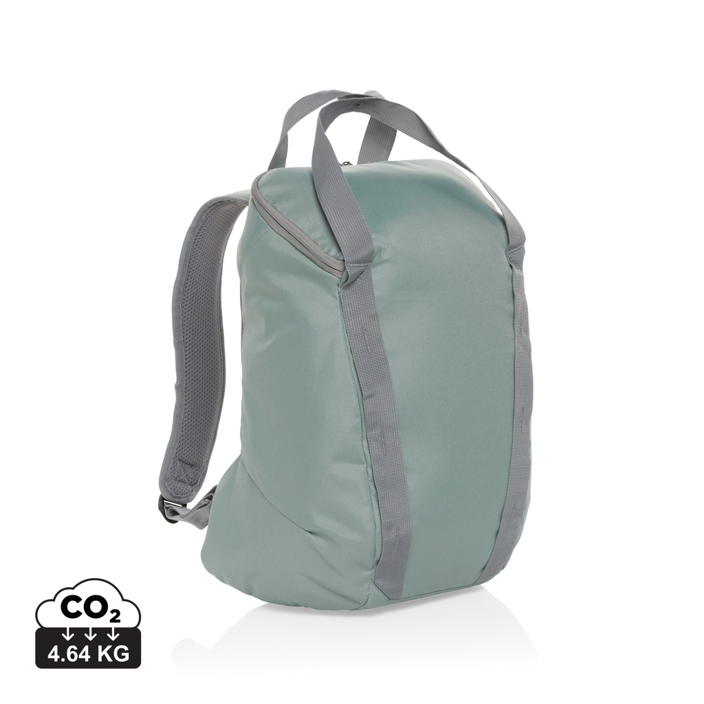 Sac à dos vert clair avec bretelles grises