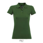 Polo femme vert manches courtes