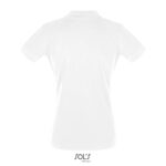 Polo blanc manches courtes vue arrière