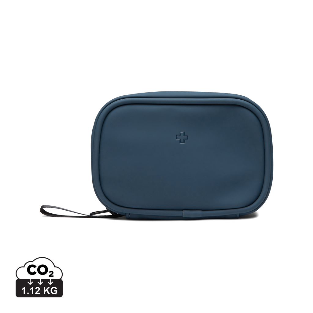 Trousse de secours bleue avec croix médicale