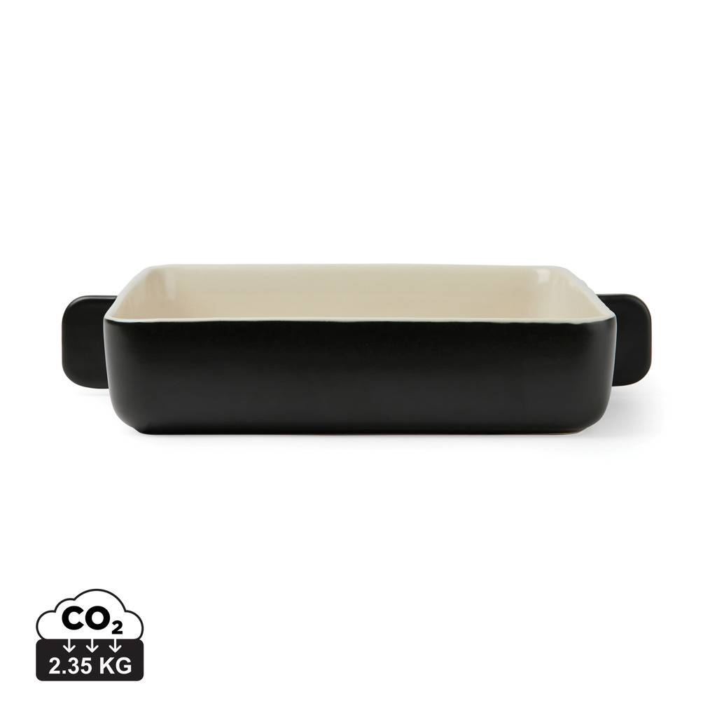 Plat à gratin rectangulaire noir avec poignées