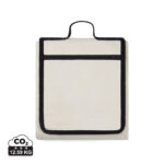 Organiseur pliable en toile beige avec poignée
