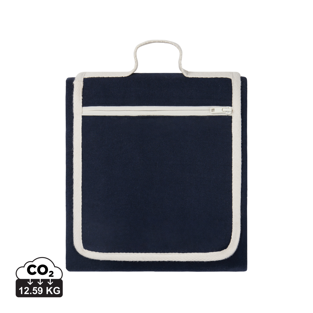 Couverture pliable bleu marine avec poignée