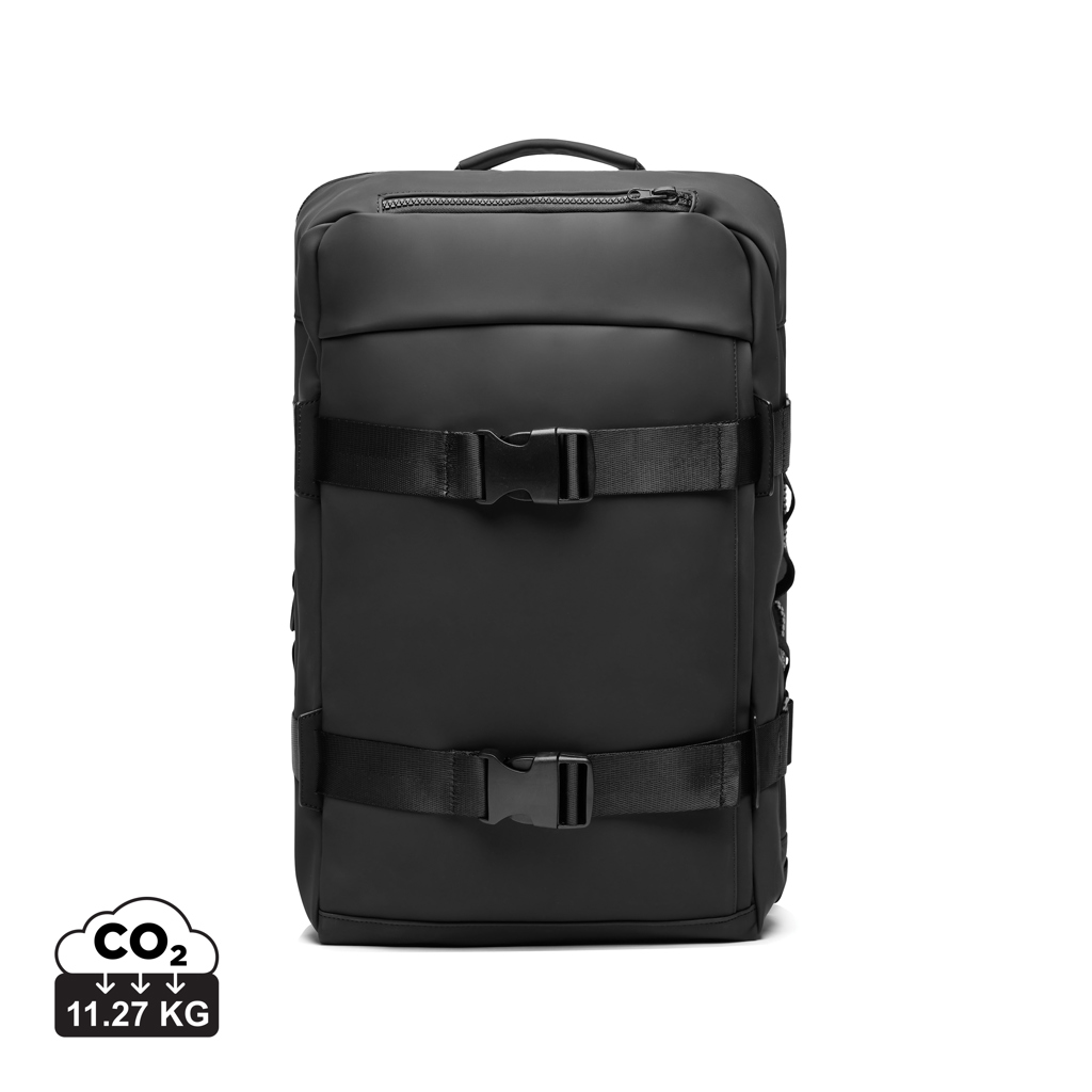 Sac à dos noir avec sangles et boucles