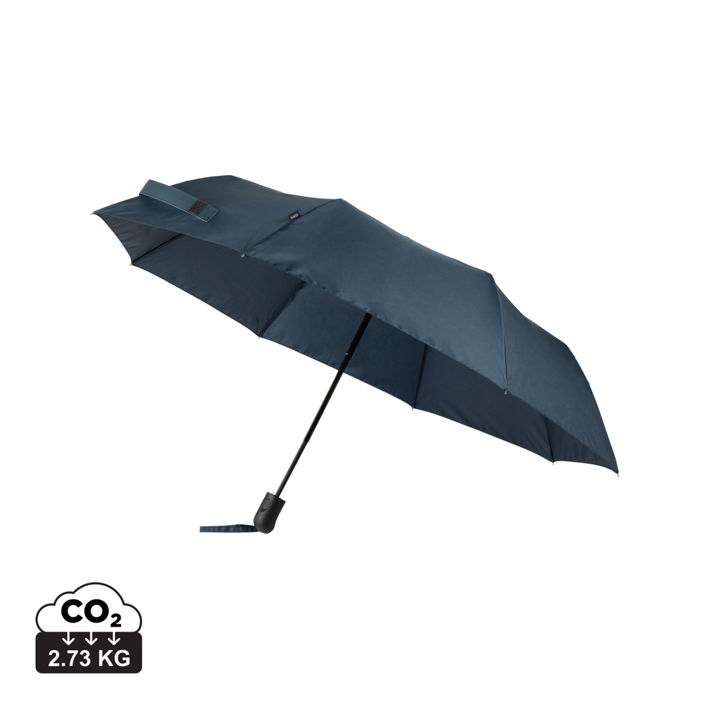 Parapluie pliant bleu foncé ouvert