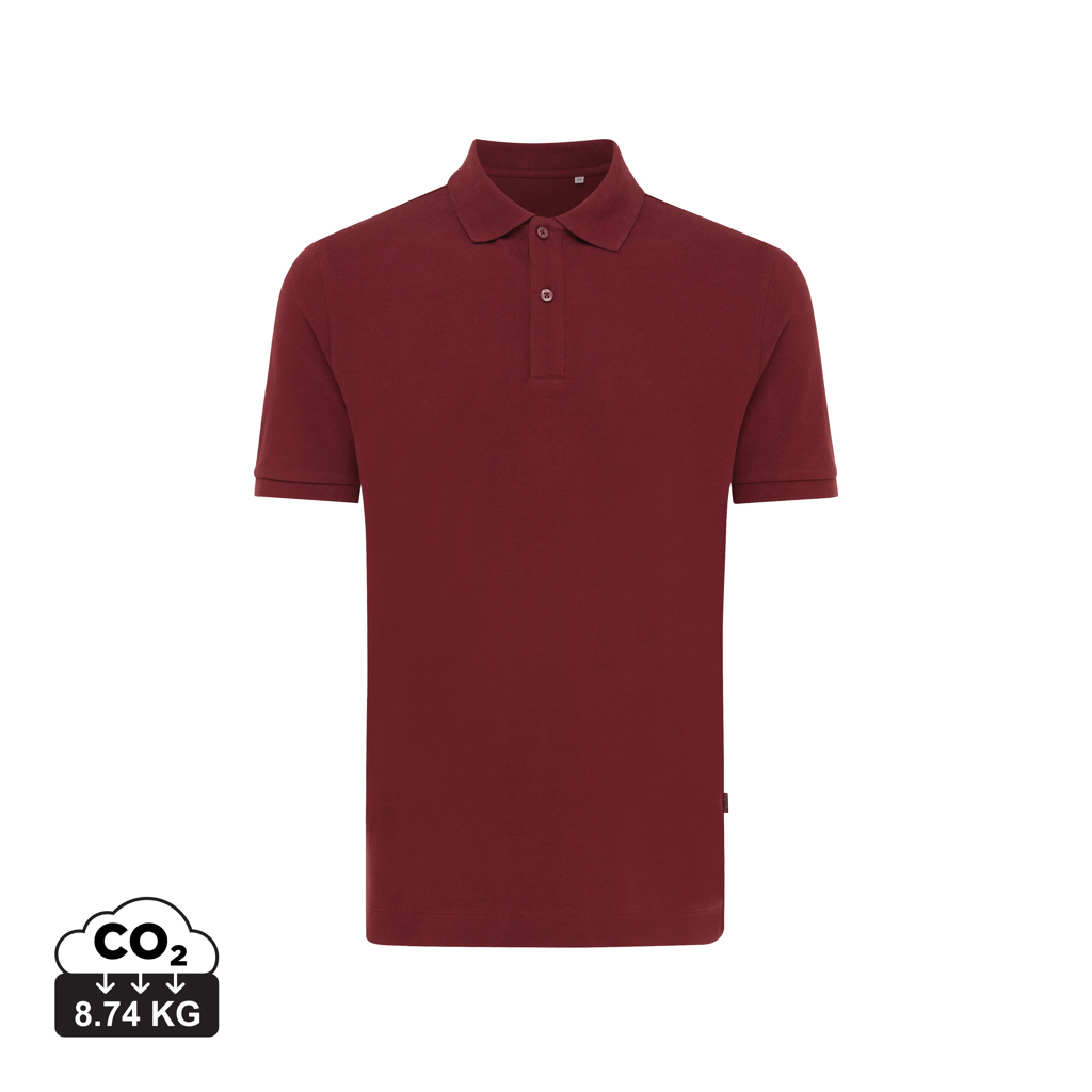 Polo bordeaux à manches courtes avec col classique