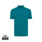 Polo vert canard avec col boutonné
