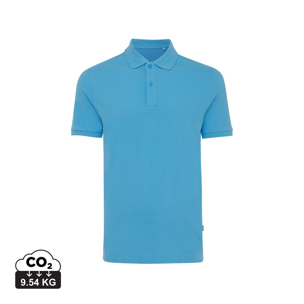 Polo bleu clair avec indication CO2 9,54 kg