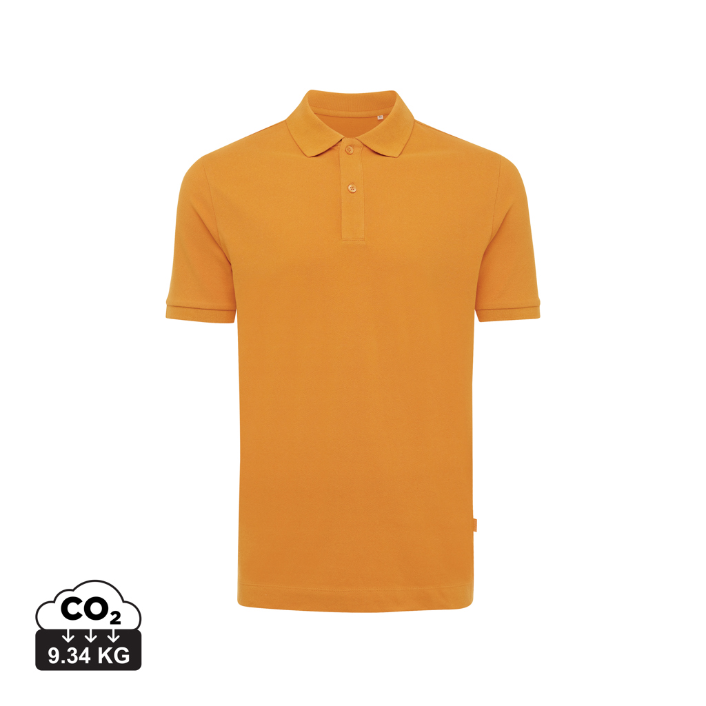 Polo orange uni à manches courtes