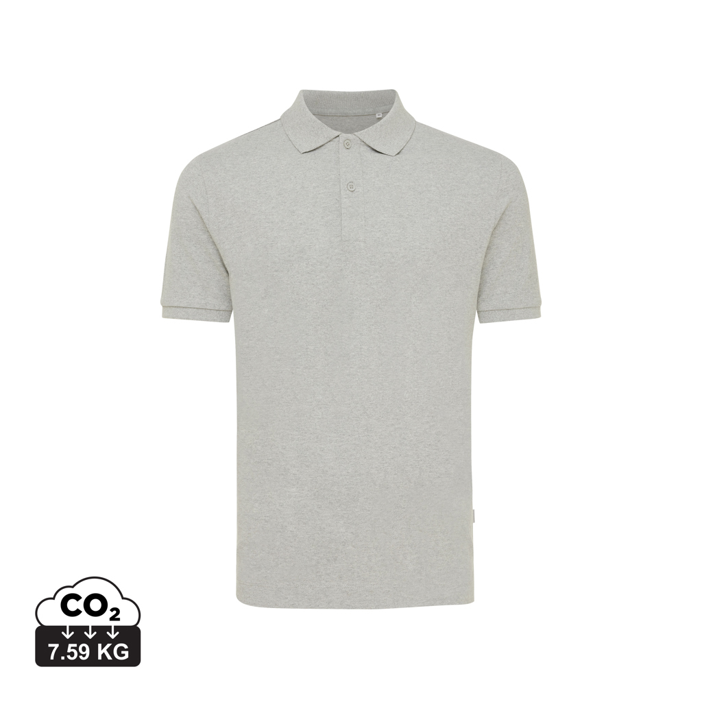 Polo gris clair à manches courtes