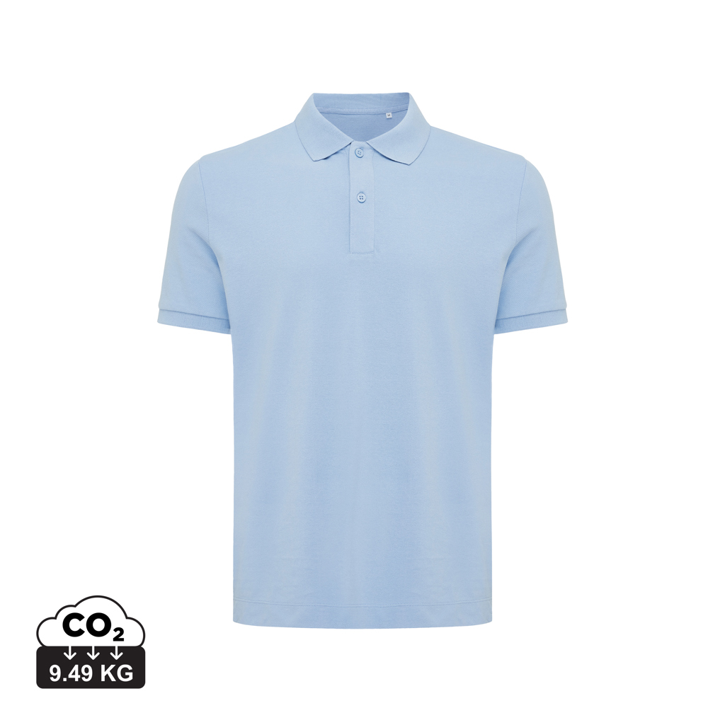Polo bleu clair à manches courtes