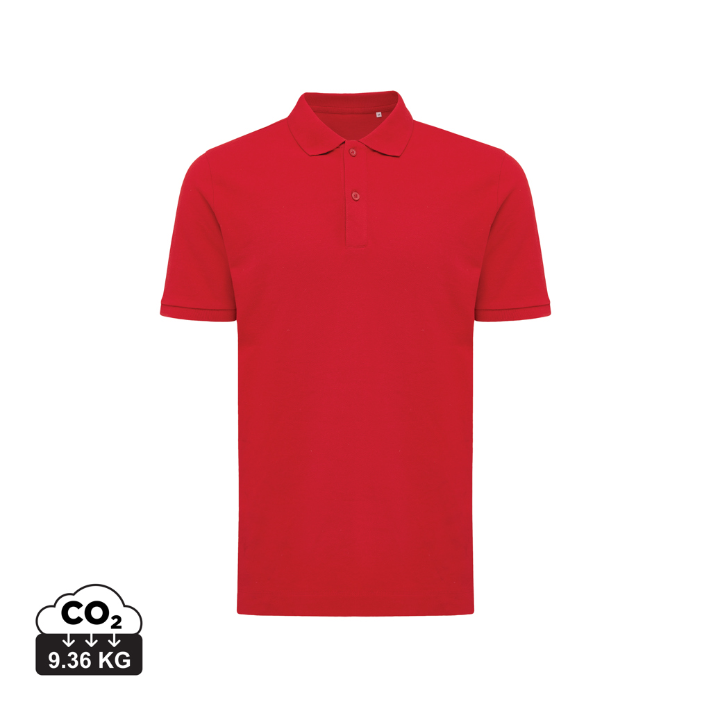 Polo rouge uni manches courtes