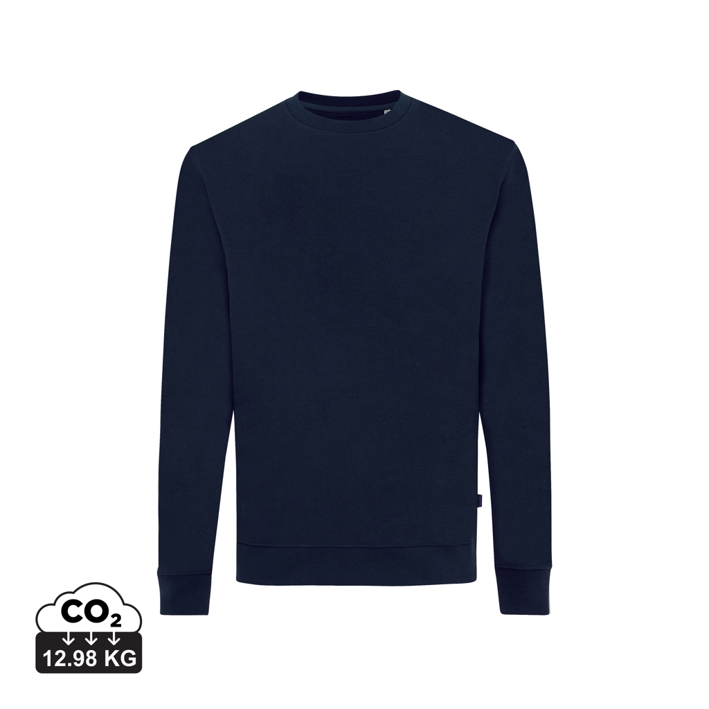 Sweat-shirt bleu marine à col rond
