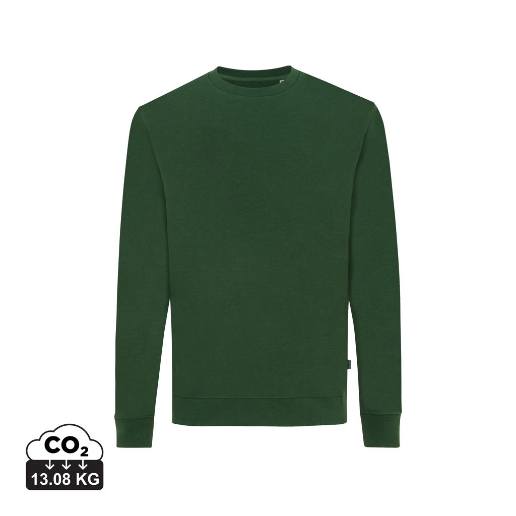 Sweat-shirt vert uni avec indicateur CO2