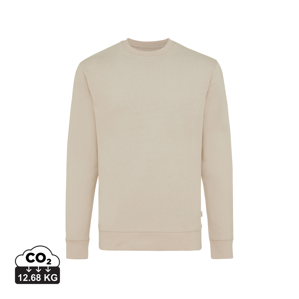 Sweat-shirt beige col rond minimaliste