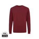 Sweat-shirt bordeaux uni à col rond