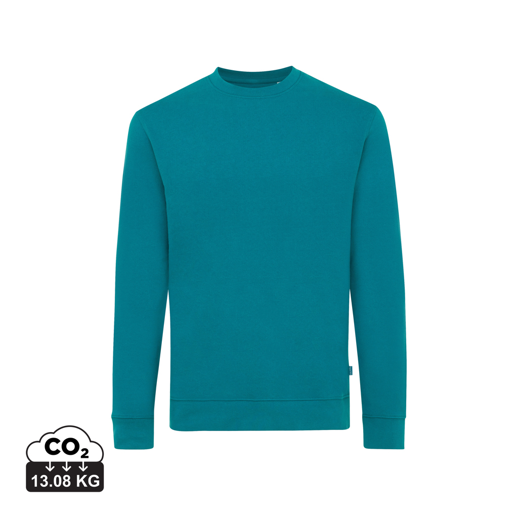Sweat-shirt vert canard col rond manches longues