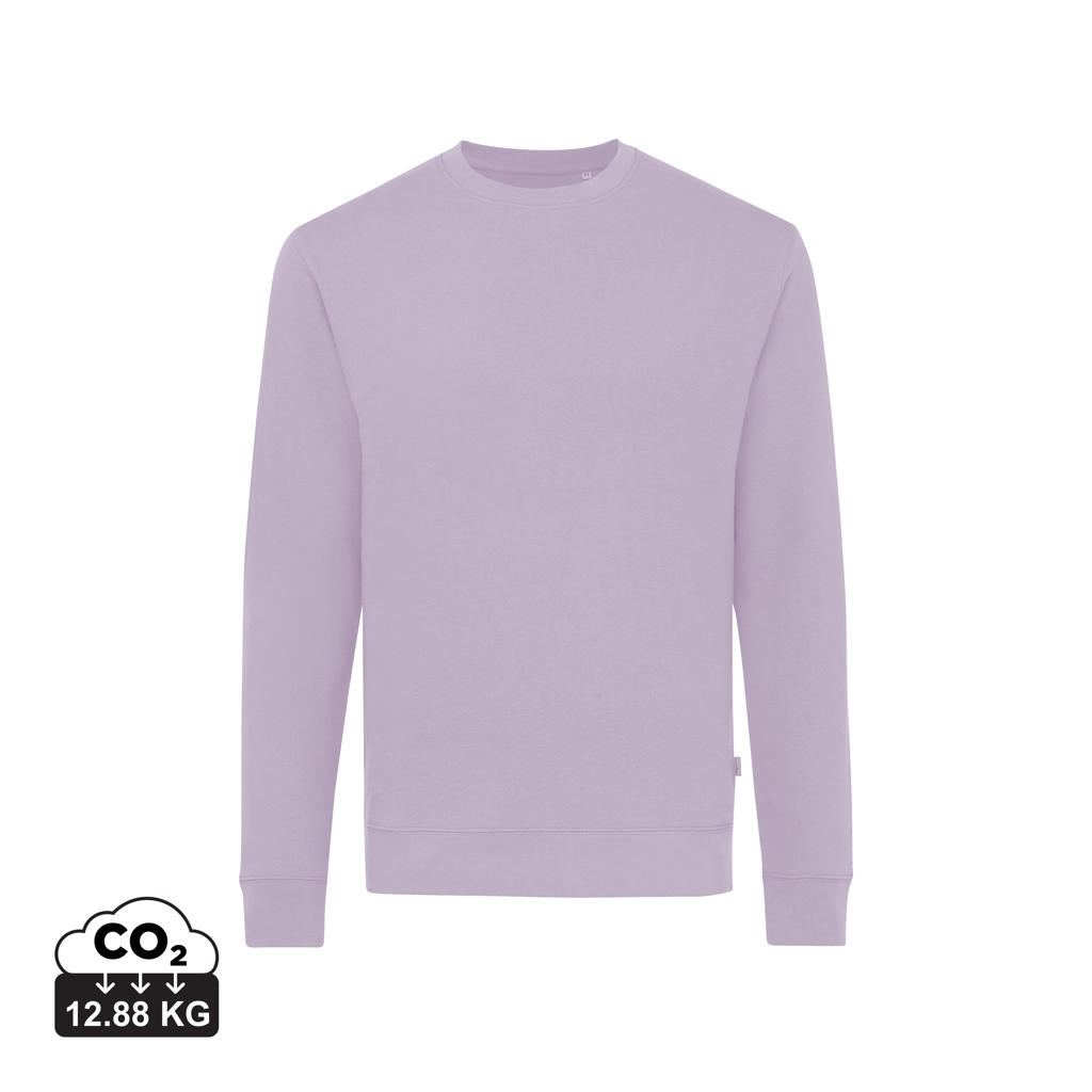 Sweat-shirt lilas à col rond uni
