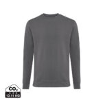 Sweat-shirt gris à col rond minimaliste