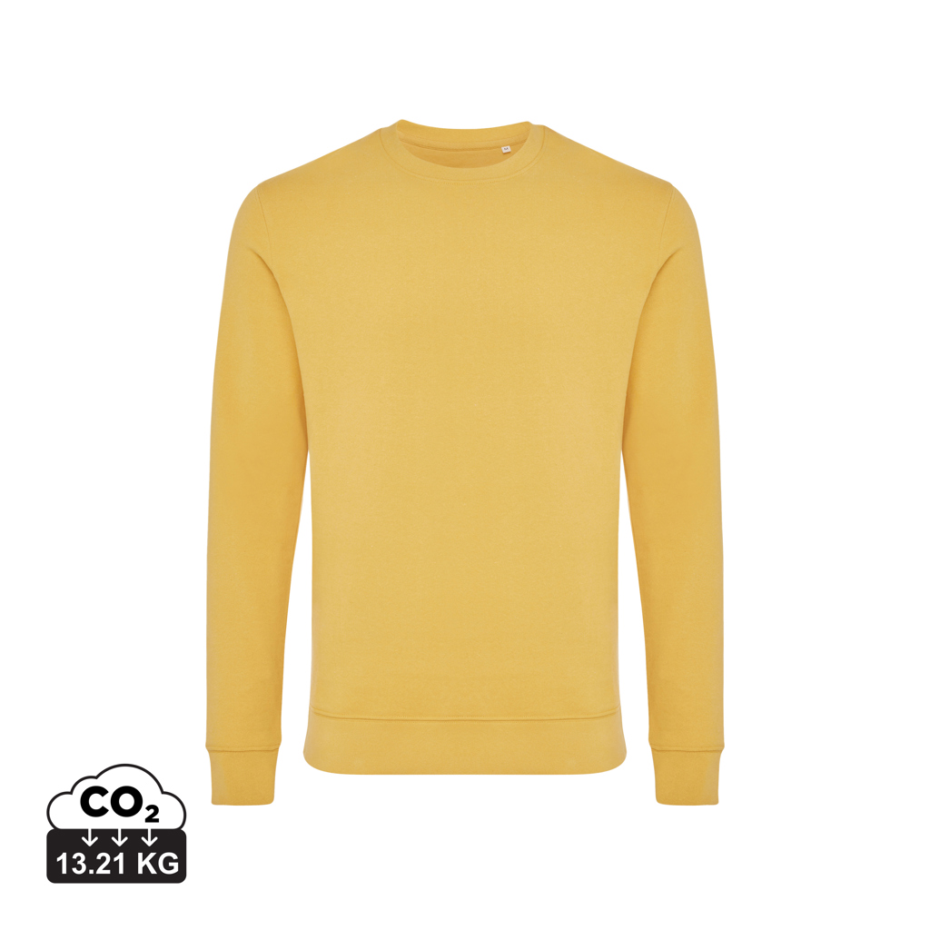 Sweat-shirt jaune uni à manches longues