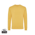 Sweat-shirt jaune à col rond uni