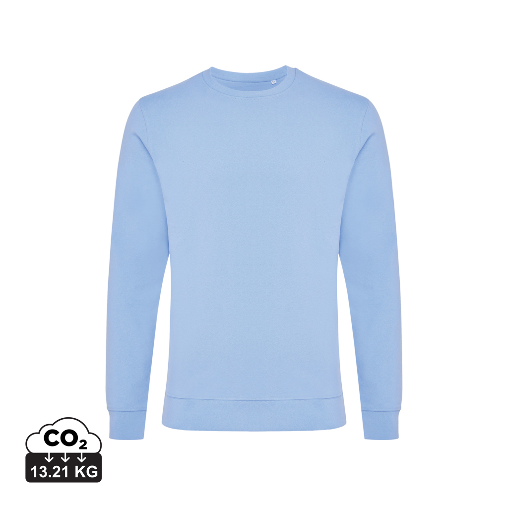 Sweat-shirt bleu clair à col rond