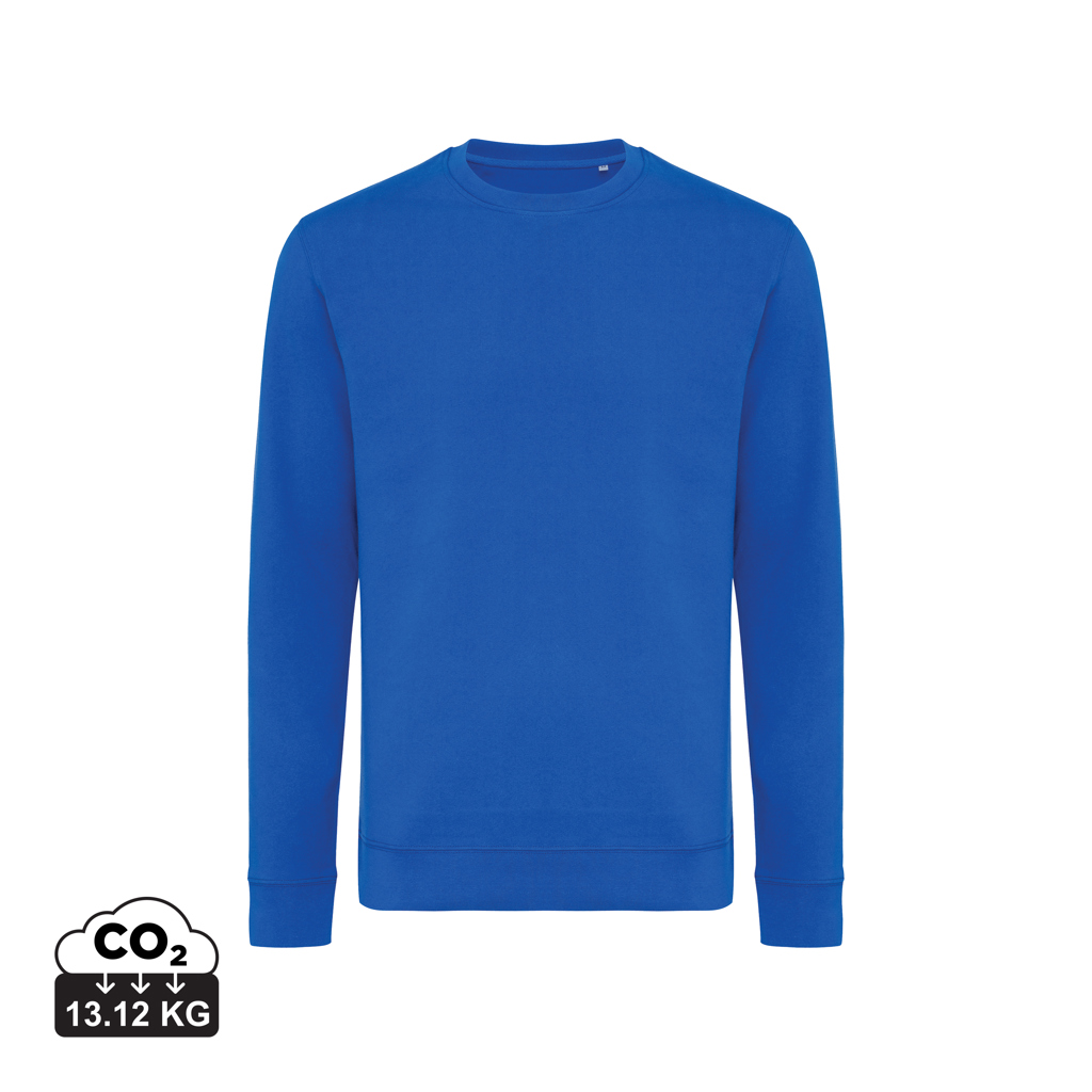 Sweat-shirt bleu à manches longues uni