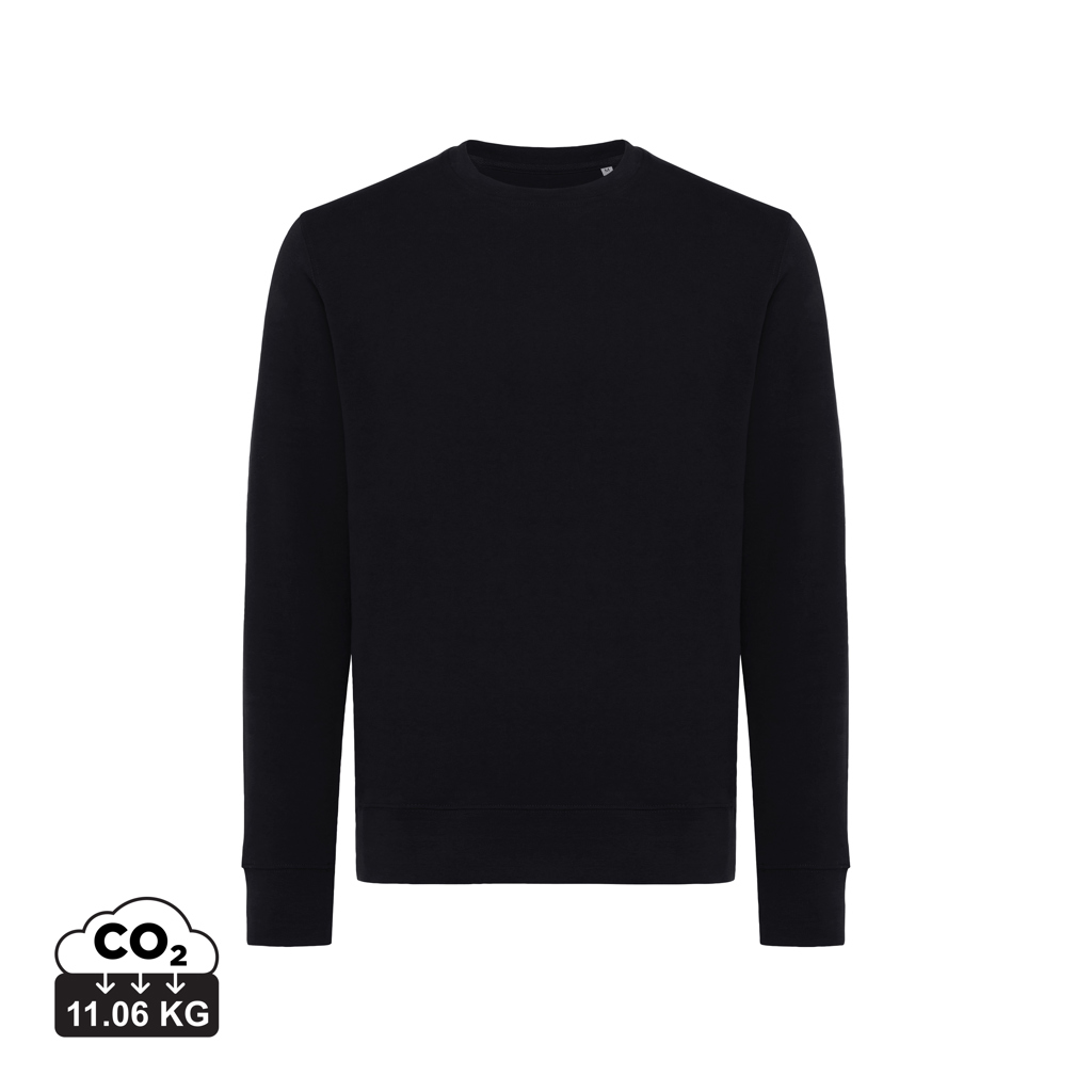 Sweat noir uni à col rond