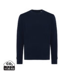 Sweat-shirt bleu marine col rond uni