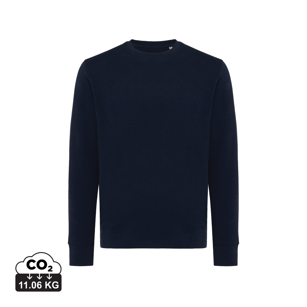 Sweat-shirt bleu marine à col rond