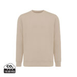 Sweat-shirt beige à col rond minimaliste